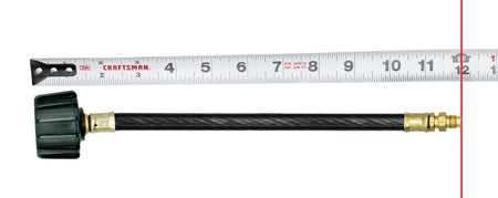 FLAME KING 100575-12 12-inch Pigtail Hose Connectors, 1/4 Male Inverted FLARE (NOT NPT) ...