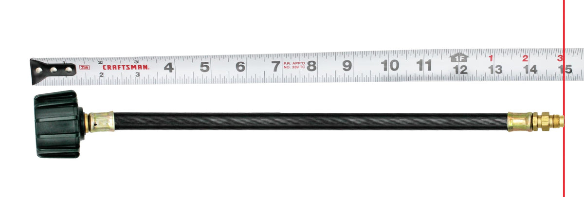 FLAME KING E15INPT 15-inch Pigtail Hose Connectors, 1/4 Male Inverted Flare (NOT NPT) ...