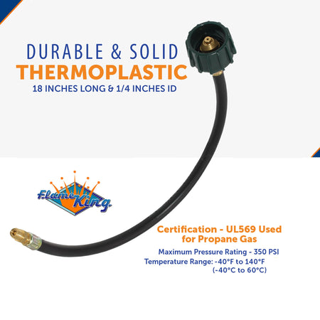 FLAME KING E18INPT 18' LP PIGTAIL BULK