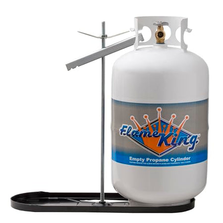 FLAME KING KT30MNT Dual RV Propane Tank Cylinder Rack for RVs and Trailers for 30lb Ta...