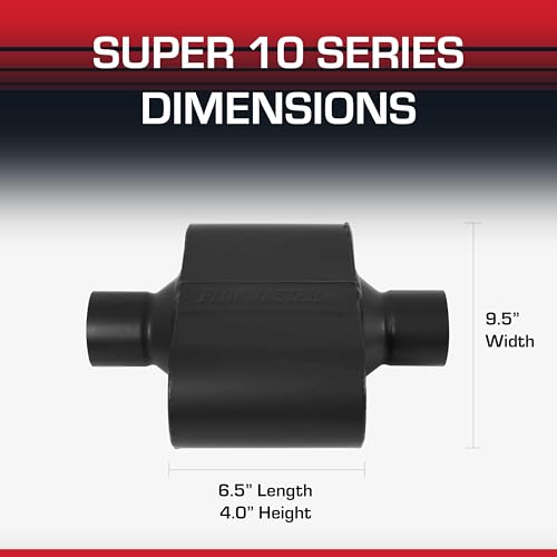 FLOWMASTER 842515 Super 10 Series Muffler – 2.50 Center In / 2.50 Center Out Overlanding & 4x4