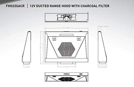 FURRION LLC 2021123573 12V RANGE HOOD BLACK