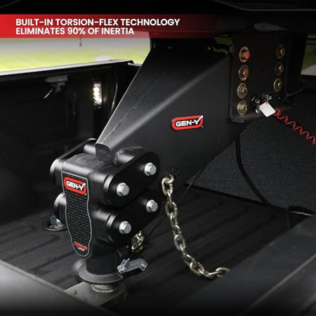 GEN-Y HITCH GH-8056AL Rhino Fifth Wheel Pin Box with Gooseneck SnapLatch Coupler | 1,500-...