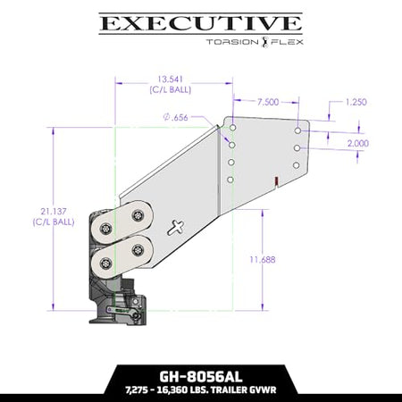 GEN-Y HITCH GH-8056AL Rhino Fifth Wheel Pin Box with Gooseneck SnapLatch Coupler | 1,500-...