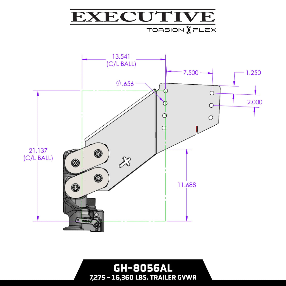 GEN-Y HITCH GH-8056AL Rhino Fifth Wheel Pin Box with Gooseneck SnapLatch Coupler | 1,500-...
