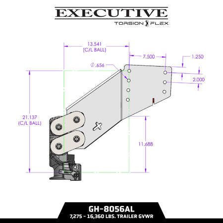 GEN-Y HITCH GH-8056AL Rhino Fifth Wheel Pin Box with Gooseneck SnapLatch Coupler | 1,500-...