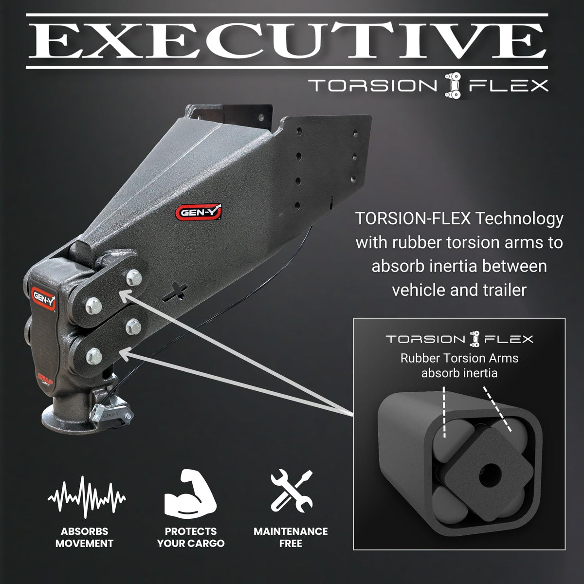 GEN-Y HITCH GH8056AL EXECUTIVE TORSION-FLEX AUTO LATCH R