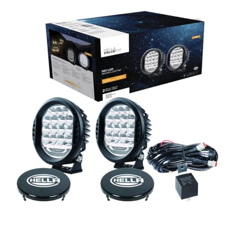 HELLA 358117171 ValueFit 500 LED Series - LED Driving Lamp Kit – Universal Off-Road...