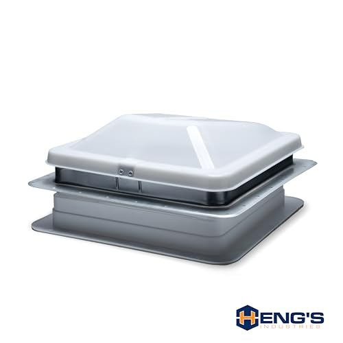 HENG'S IND 71111A-C1G1 Heng's Universal Roof Vent Non-Powered with Exchange Lid - 14 White
