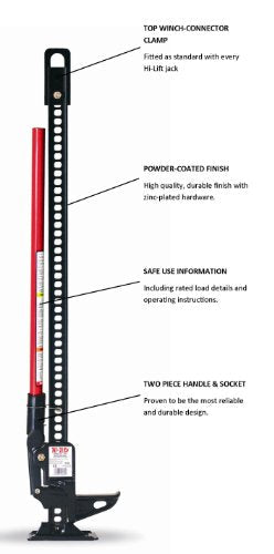Hi-Lift 12HL Bloomfield HL- Hi Lift Jack   lb   in H  Steel Overlanding & 4x4