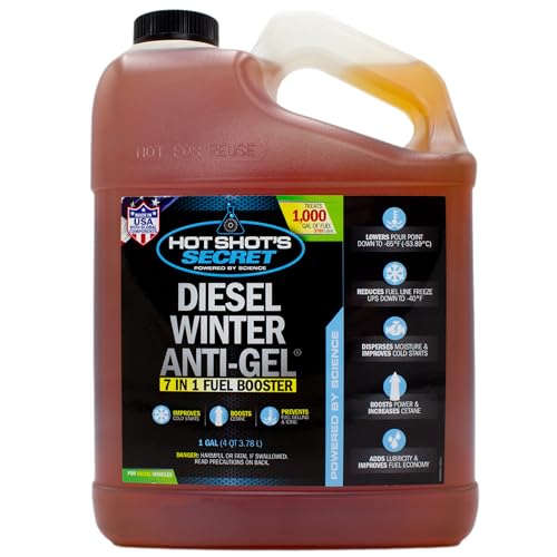 Hot Shot's Secret Hot Shot’s Secret Diesel Winter Anti-Gel Fuel Treatment 1 Gallon – Treats 1000 Gallons –