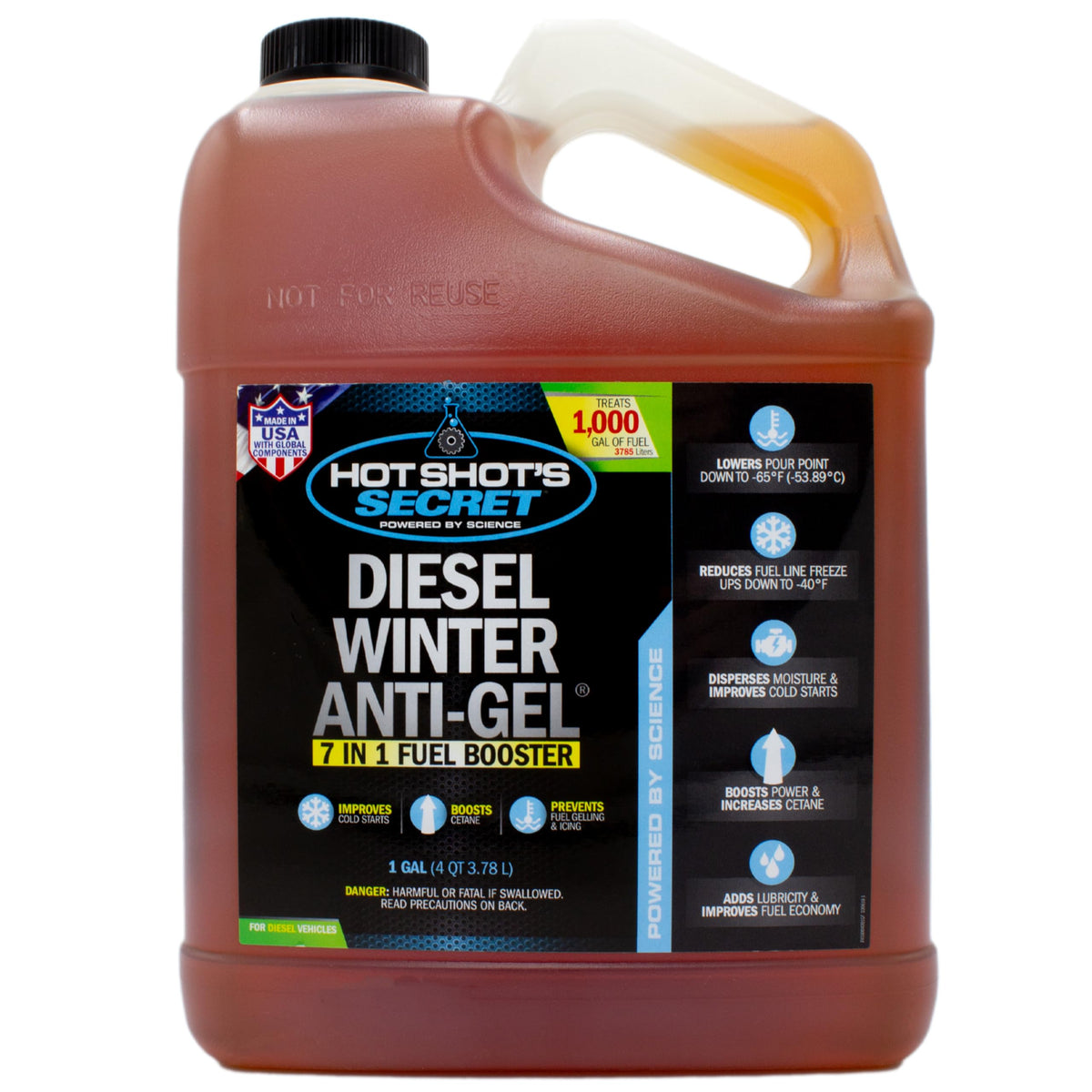 Hot Shot's Secret Hot Shot’s Secret Diesel Winter Anti-Gel Fuel Treatment 1 Gallon – Treats 1000 Gallons –