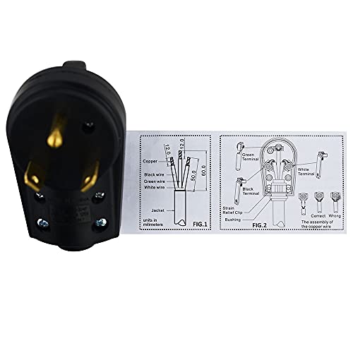 HUGHES AUTO RSP50 Power Watchdog 30 Amp Replacement Male Plug for Portable Surge Prot... RV & Camper