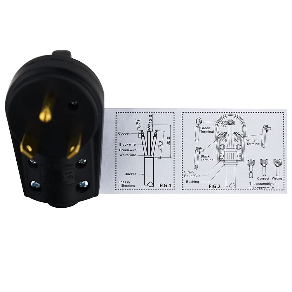 HUGHES AUTO RSP50 Power Watchdog 30 Amp Replacement Male Plug for Portable Surge Prot... RV & Camper