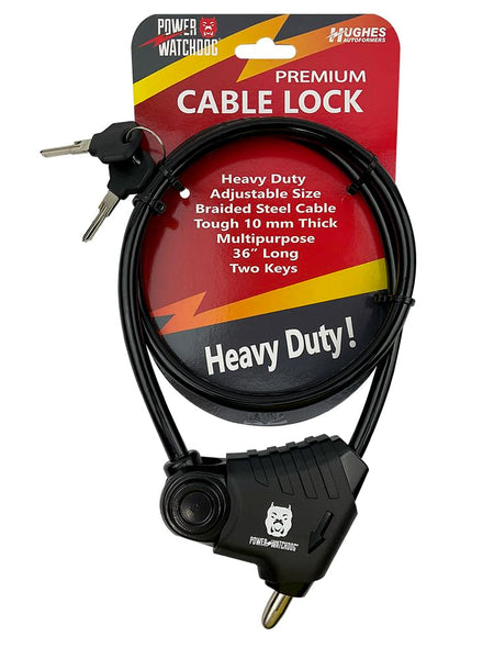 HUGHES AUTO ADJLOCK Power Watchdog , 36in Adjustable Heavy Duty Lock, 2 Keys Included RV & Camper