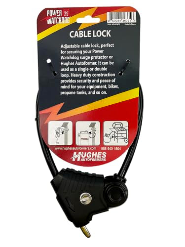 HUGHES AUTO ADJLOCK Power Watchdog , 36in Adjustable Heavy Duty Lock, 2 Keys Included RV & Camper