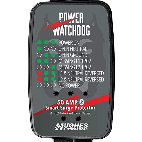 HUGHES AUTO PWD50 Power Watchdog Smart RV Surge Protector, 50A, Bluetooth, IP65 RV & Camper
