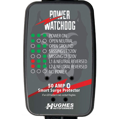 HUGHES AUTO PWD50 Power Watchdog Smart RV Surge Protector, 50A, Bluetooth, IP65 RV & Camper