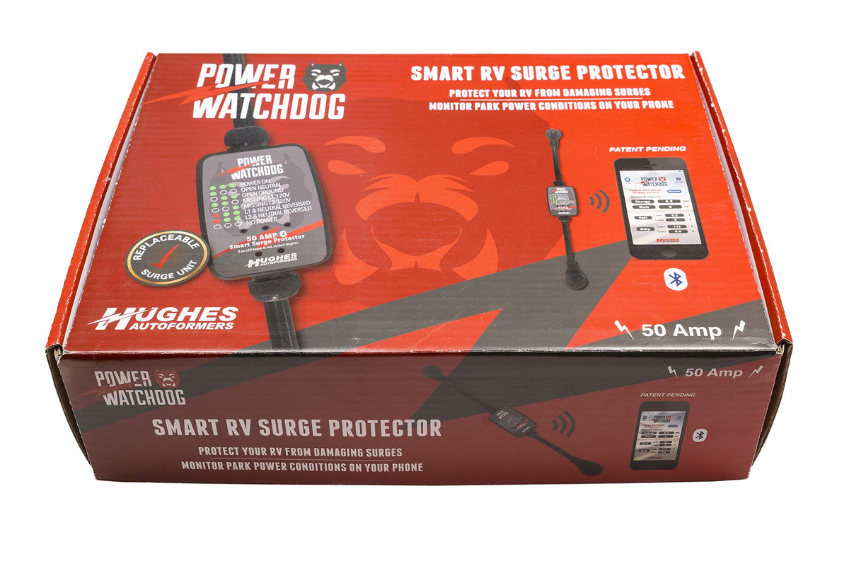 HUGHES AUTO PWD50 Power Watchdog  Smart RV Surge Protector, 50A, Bluetooth, IP65 RV & Camper