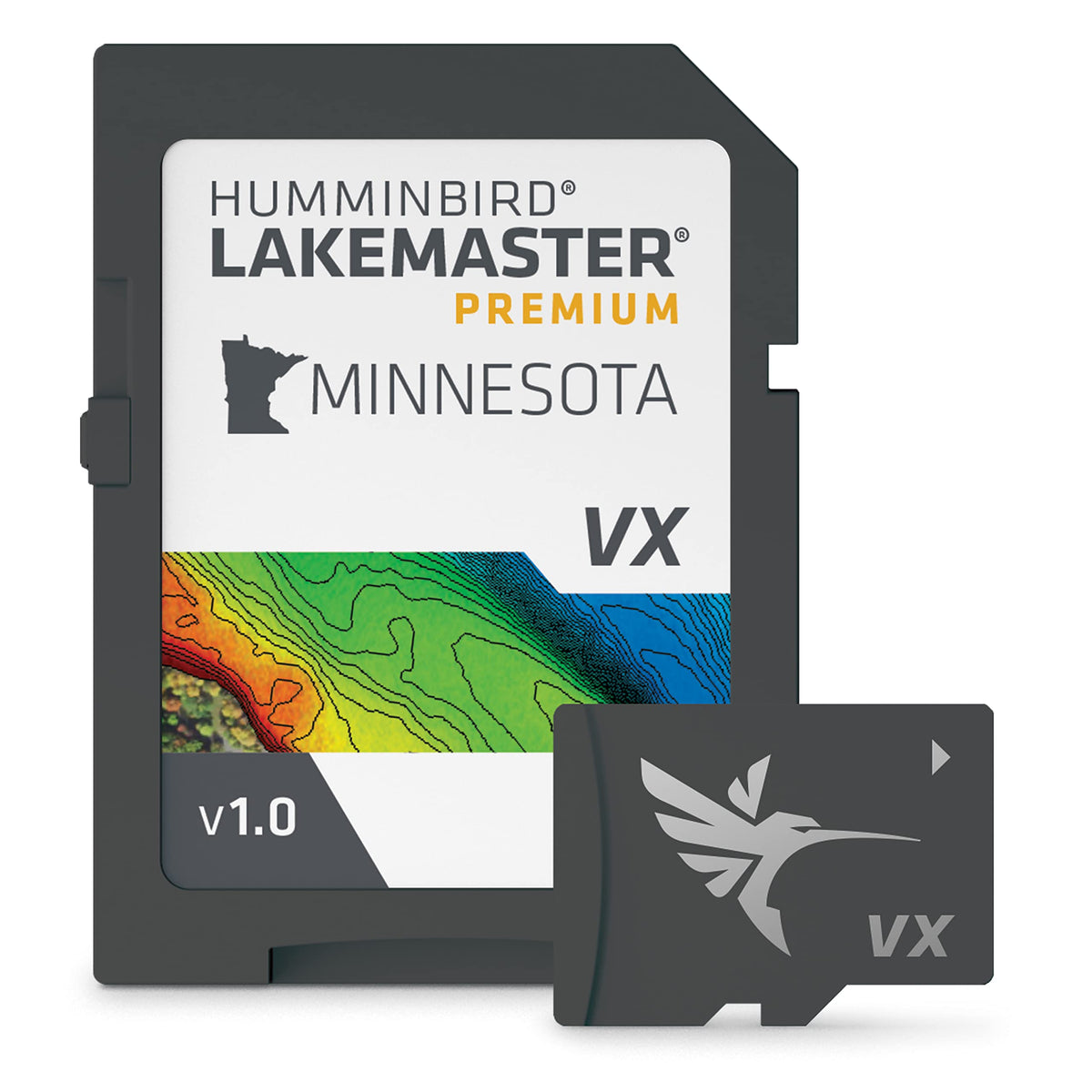 HUMMINBIRD 602006-1 LakeMaster Premium Minnesota V1 Map SD Card for Fish Finders