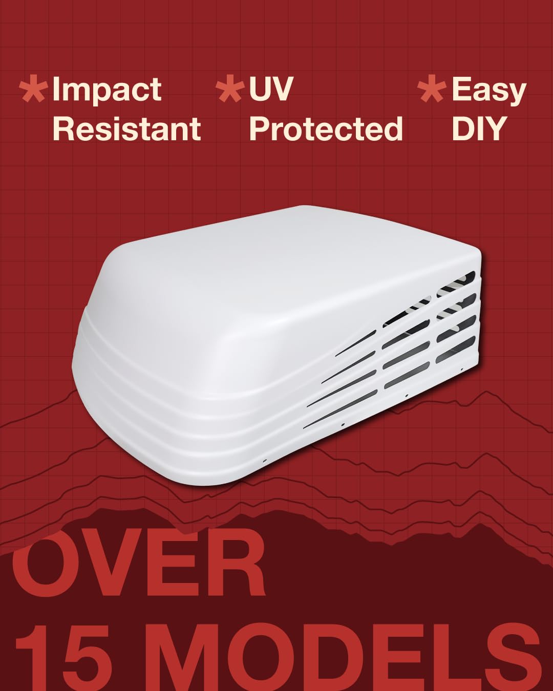 ICON 00752 Aftermarket A/C Shroud - fits Dometic Penguin - White RV & Camper