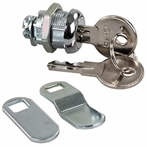 JR PRODUCTS 00305 Standard Compartment Door Key Lock - 5/8, Silver RV & Camper