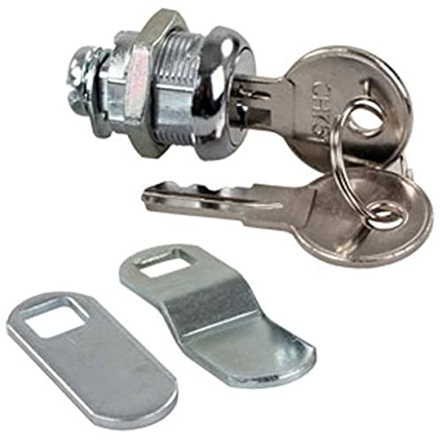 JR PRODUCTS 00305 Standard Compartment Door Key Lock - 5/8, Silver RV & Camper
