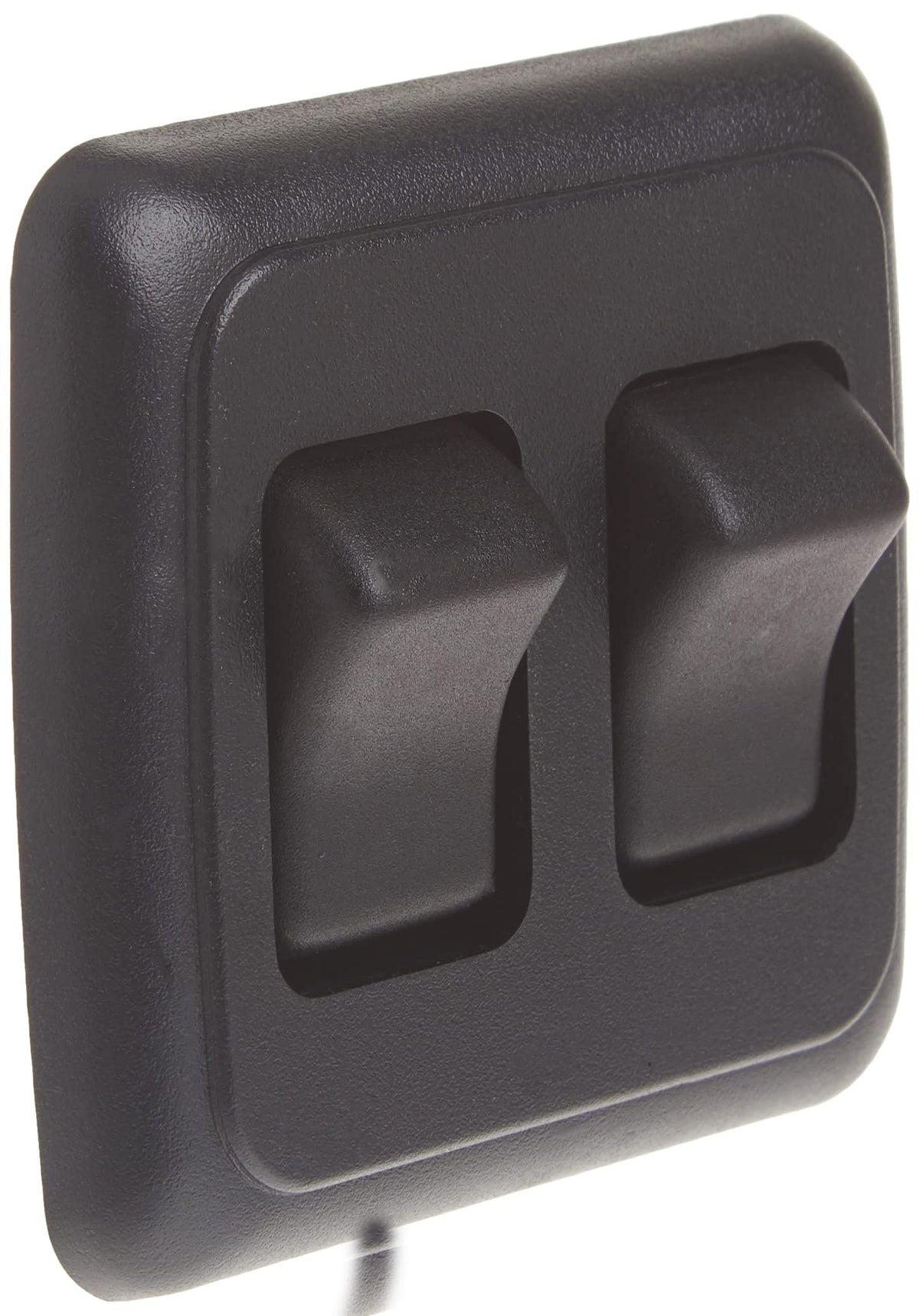 JR Products JR Products 12235 Black Double SPST On-Off Switch with Bezel