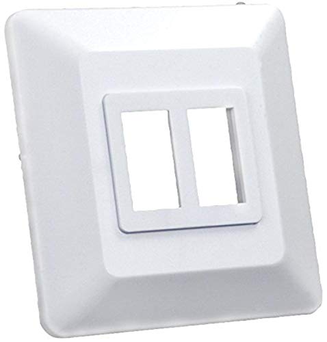 JR PRODUCTS 13615 Switch Base and Face Plate - Double,White RV & Camper