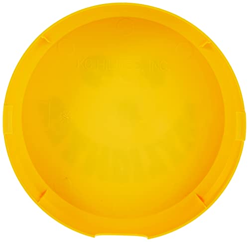 KC KC HiLiTES 5202 6" Round Yellow Plastic Light Cover w/ Black KC Daylighter Logo - Single Cover