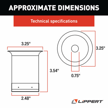 LIPPERT COMP 122840 Lippert Slide-Out Stop Can Assembly