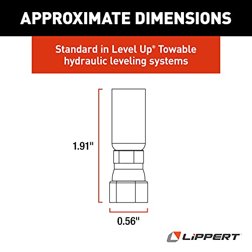 LIPPERT COMP 138416 Lippert Level Up® Hydraulic Hose End Fitting with Crimp-On Coupling...
