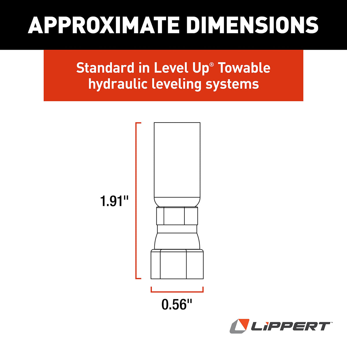LIPPERT COMP 138416 Lippert Level Up® Hydraulic Hose End Fitting with Crimp-On Coupling...