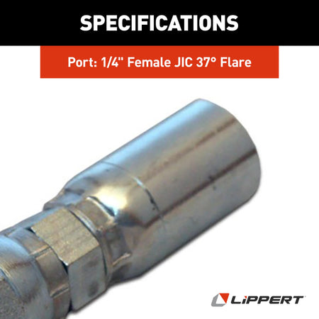LIPPERT COMP 138416 Lippert Level Up® Hydraulic Hose End Fitting with Crimp-On Coupling...