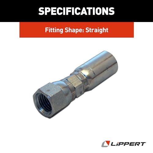 LIPPERT COMP 138416 Lippert Level Up® Hydraulic Hose End Fitting with Crimp-On Coupling...