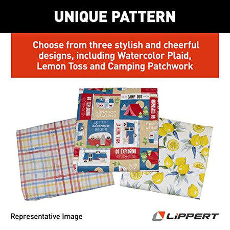 LIPPERT COMP 2022107835 Lippert Vinyl Tablecloth with Bench Covers for Picnic Tables - Camp...