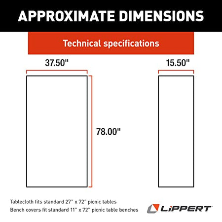 LIPPERT COMP 2022107835 LIPPERT 3 PC PICNIC TABLE COVER SET