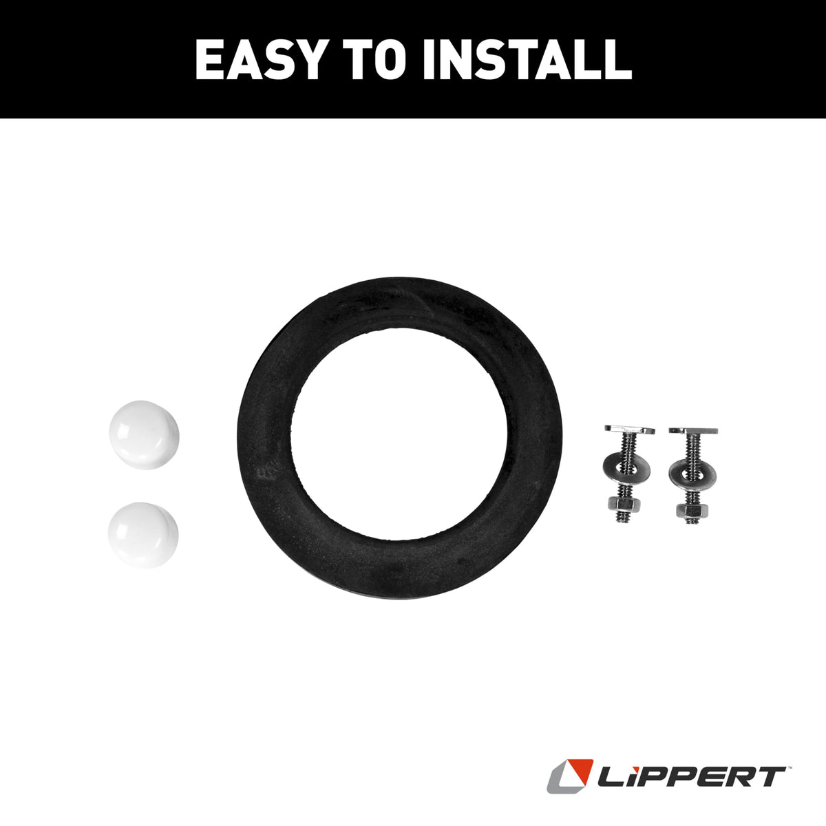 LIPPERT COMP 2022121983 onents Flow Max™ Replacement RV Toilet Bottom Gasket & Mounting