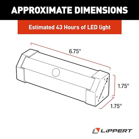 LIPPERT COMP 2022172335 Lippert Wireless Motion-Activated LED RV Step Light with IP65 Ratin...