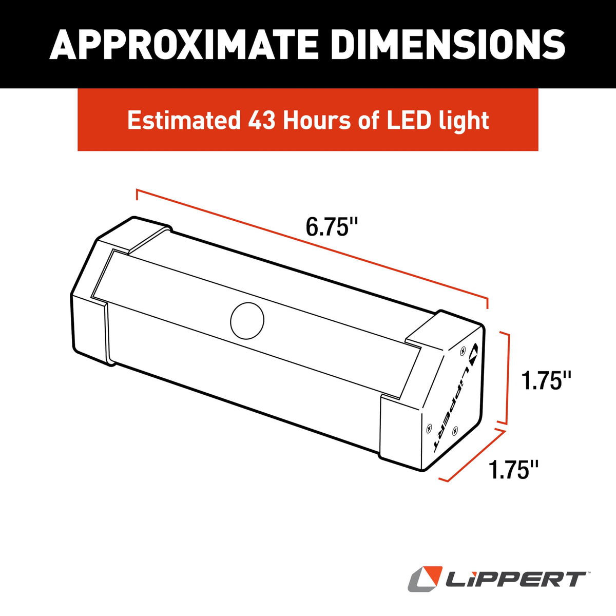 LIPPERT COMP 2022172335 Lippert Wireless Motion-Activated LED RV Step Light with IP65 Ratin...
