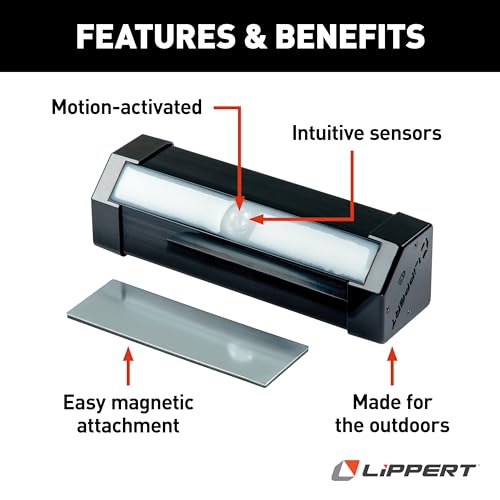 LIPPERT COMP 2022172335 Lippert Wireless Motion-Activated LED RV Step Light with IP65 Ratin...