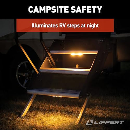 LIPPERT COMP 2022172335 Lippert Wireless Motion-Activated LED RV Step Light with IP65 Ratin...