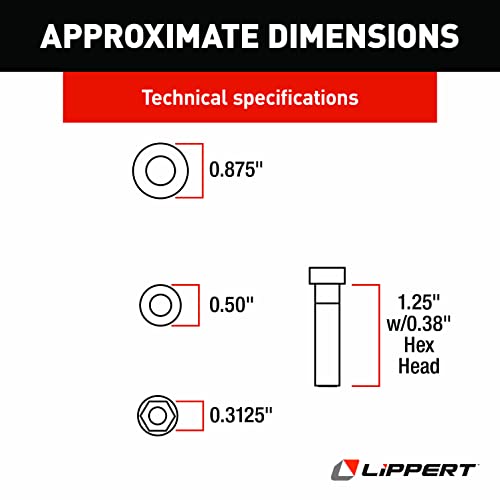 LIPPERT COMP 216567 onents - Motorized Step Wet Bolt Replacement Kit for Coach Step