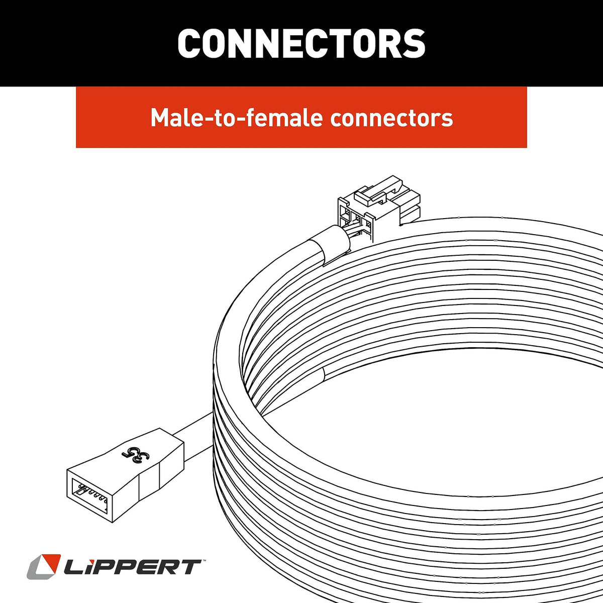 LIPPERT COMP 238992 Lippert Replacement 35' Male-to-Female 6-Pin Controller-to-Motor Ha...