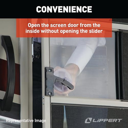 LIPPERT COMP 239061 Lippert Replacement RV Screen Door Slider Panel with Push-Down Knob...