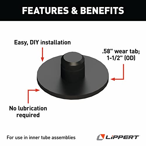 LIPPERT COMP 277882 Lippert Replacement .58 Wear Tab with 1-1/2 OD for RV Slide-Out Sys...