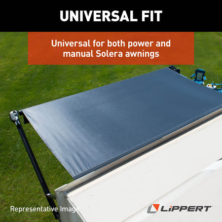 LIPPERT COMP 280343 Solera  Gas Strut - 26, 124 lb for Short and Flat Awning Arms, Black RV & Camper