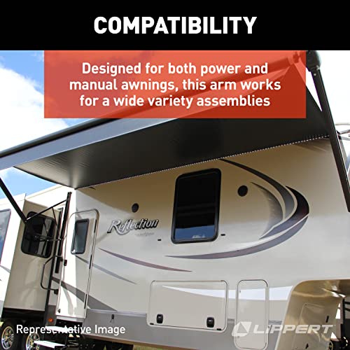 LIPPERT COMP 281154 Solera 69 Standard Flat RV Awning Support Arm, Black RV & Camper