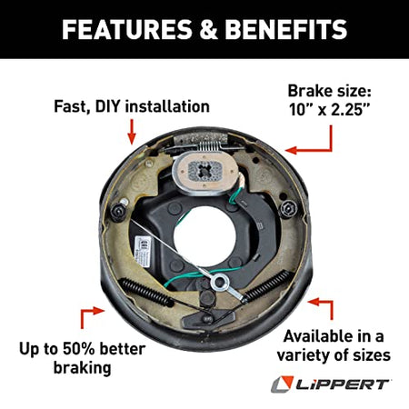 LIPPERT COMP 296649 Lippert Forward Self-Adjusting Replacement Brake Assembly for RVs, ...