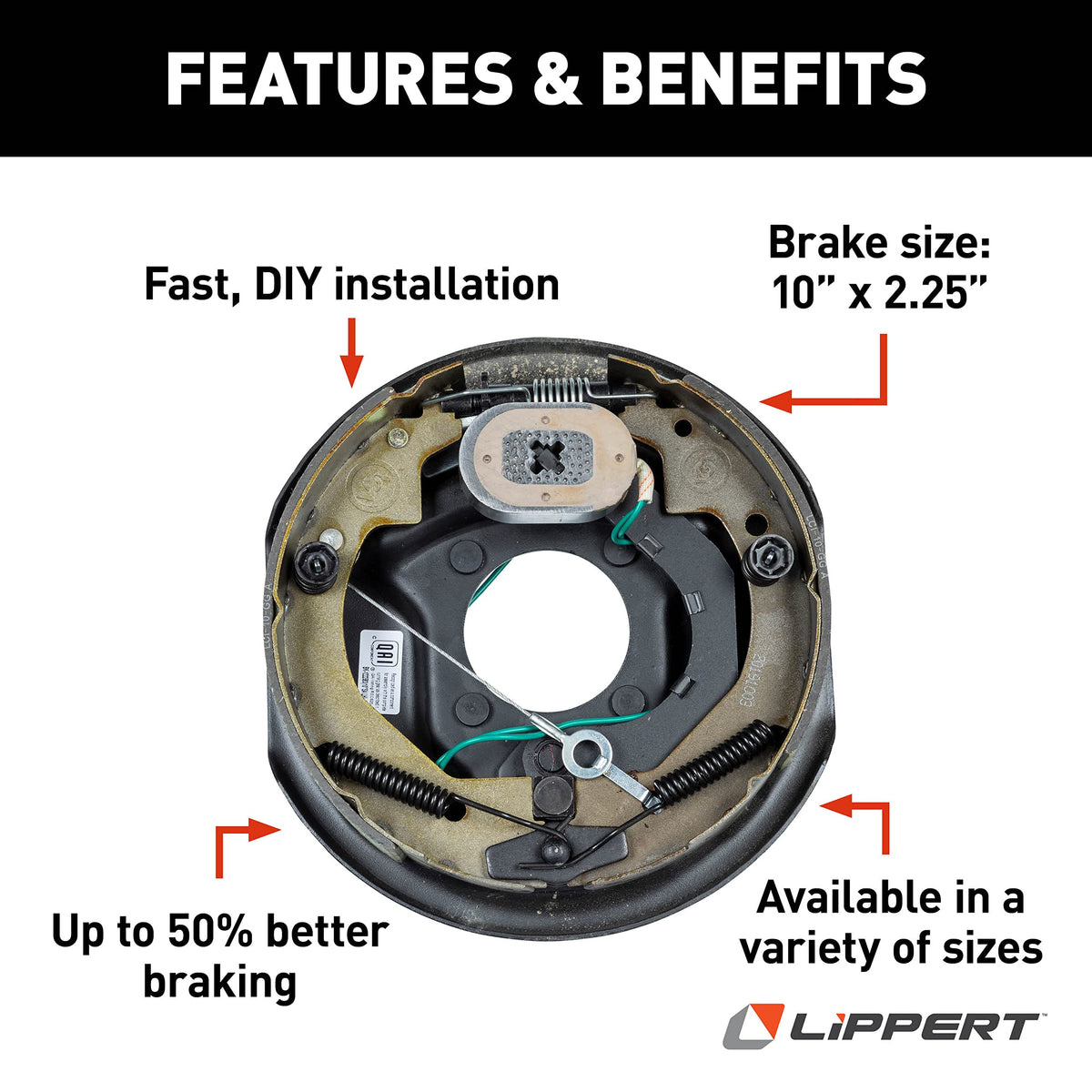 LIPPERT COMP 296649 10'ELECTRIC BRAKE ASSM